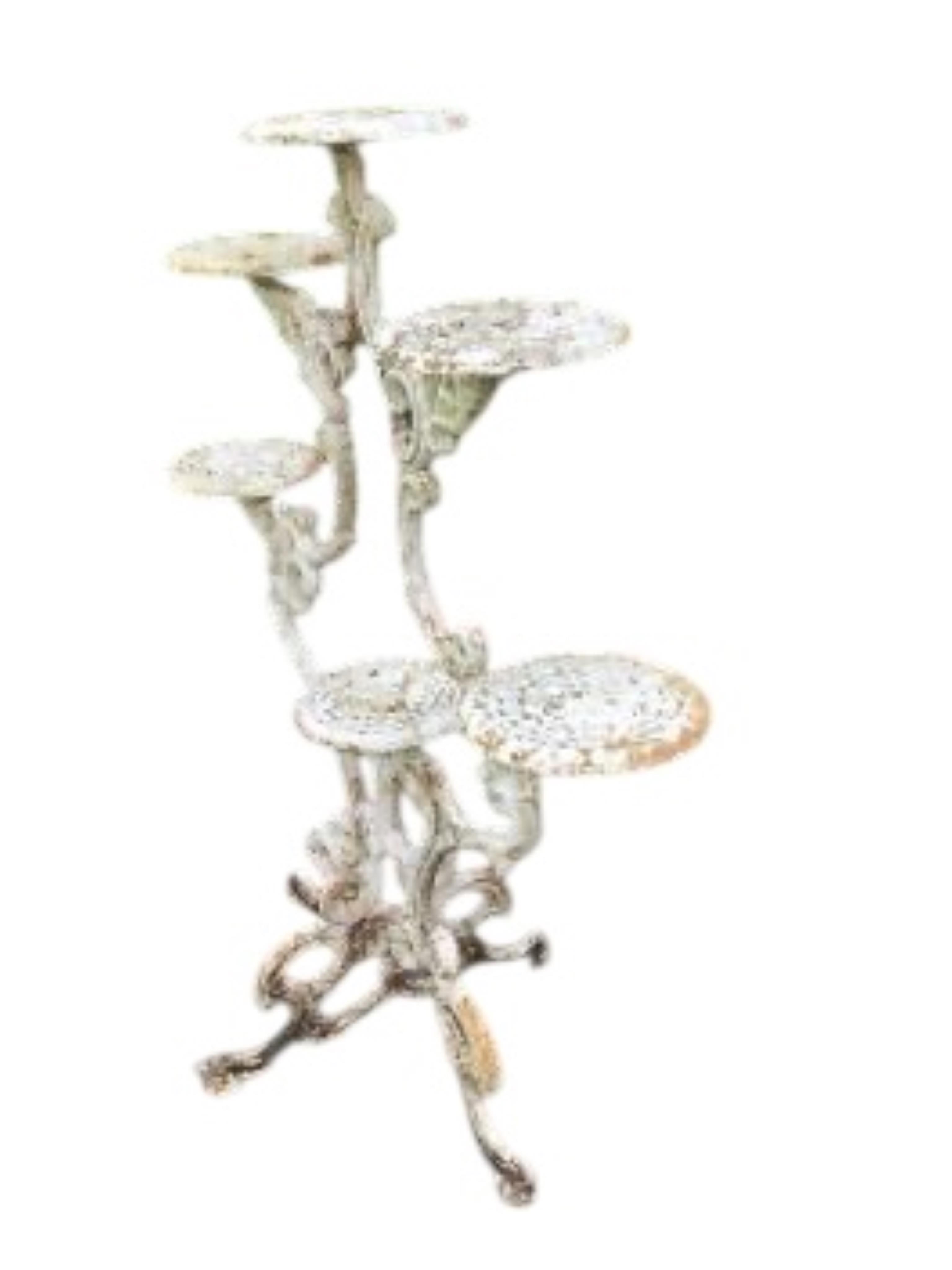 A Victorian style cast iron pot stand, height 101cm